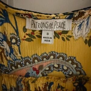 Patrons of Peace Mustard Floral Blouse